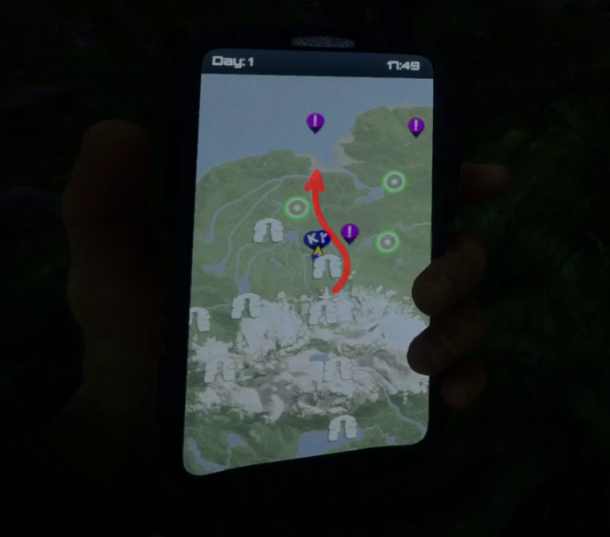 gps tracker to the beach path how to get food sons of the forest guide