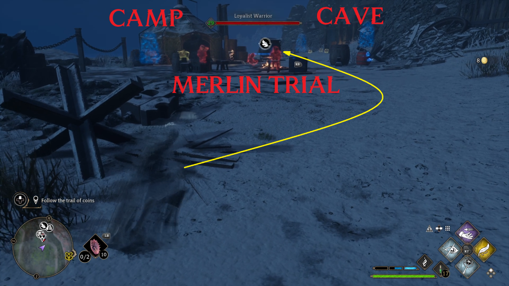 hogwarts legacy a thief in the night 2 4 camp merlin and cave