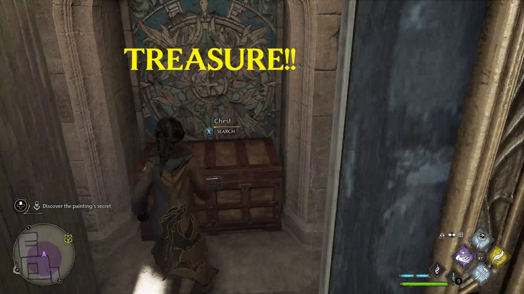 hogwarts legacy cache in the castle treasure