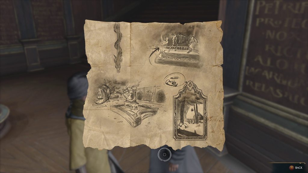 hogwarts legacy cache in the castle treasure map
