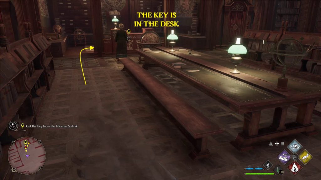 hogwarts legacy quest secrets of the restricted section librarian key