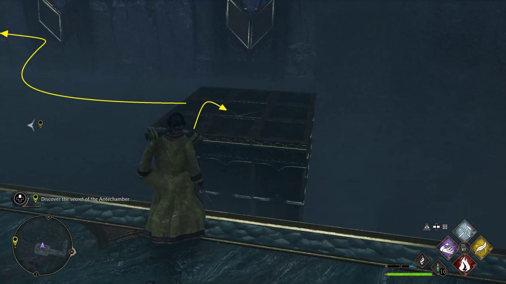 hogwarts legacy quest secrets of the restricted section puzzle chest 2