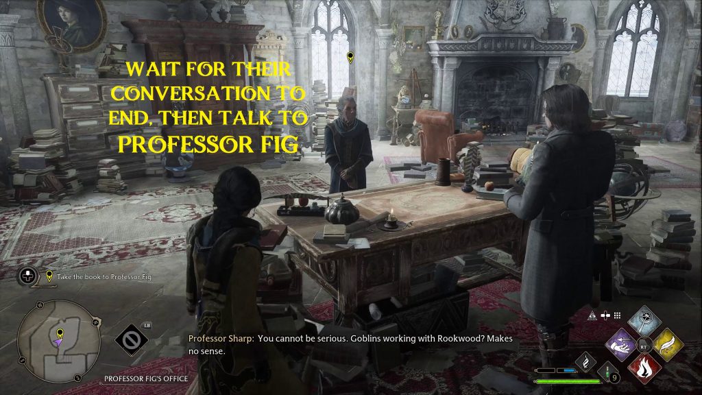 hogwarts legacy talk to professor fig
