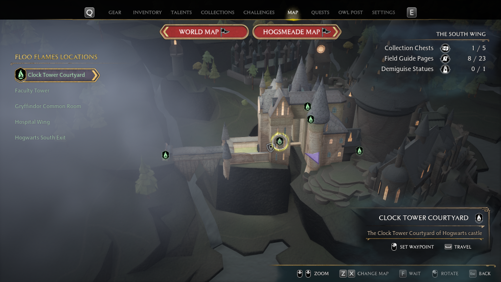 hogwarts legacy wand wikis frog staatue map