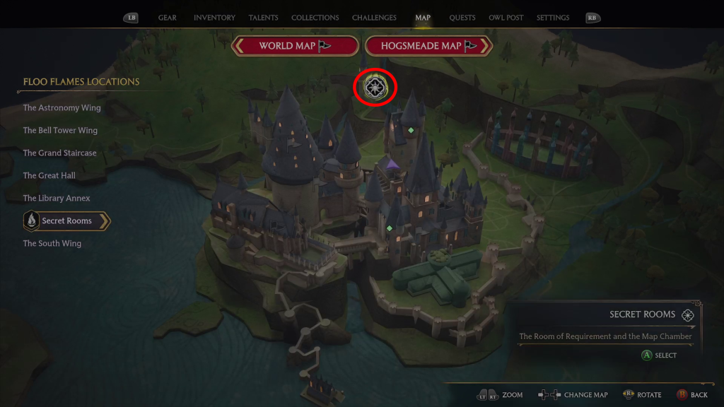map location secret rooms elf nab sack loom hogwarts legacy quest walkthrough