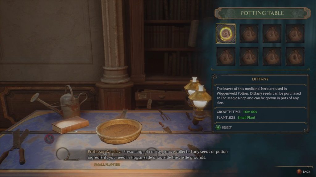 potting table use hogwarts legacy 