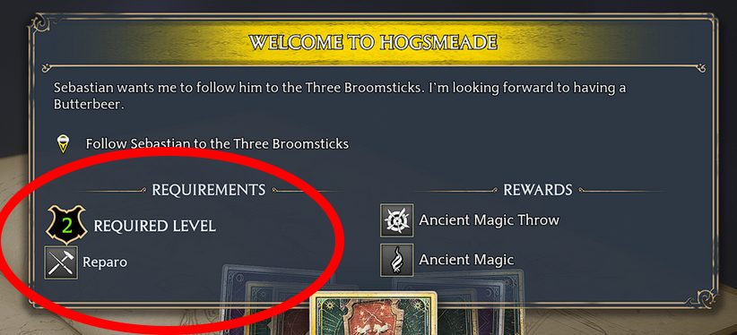 quest requirements hogwarts legacy