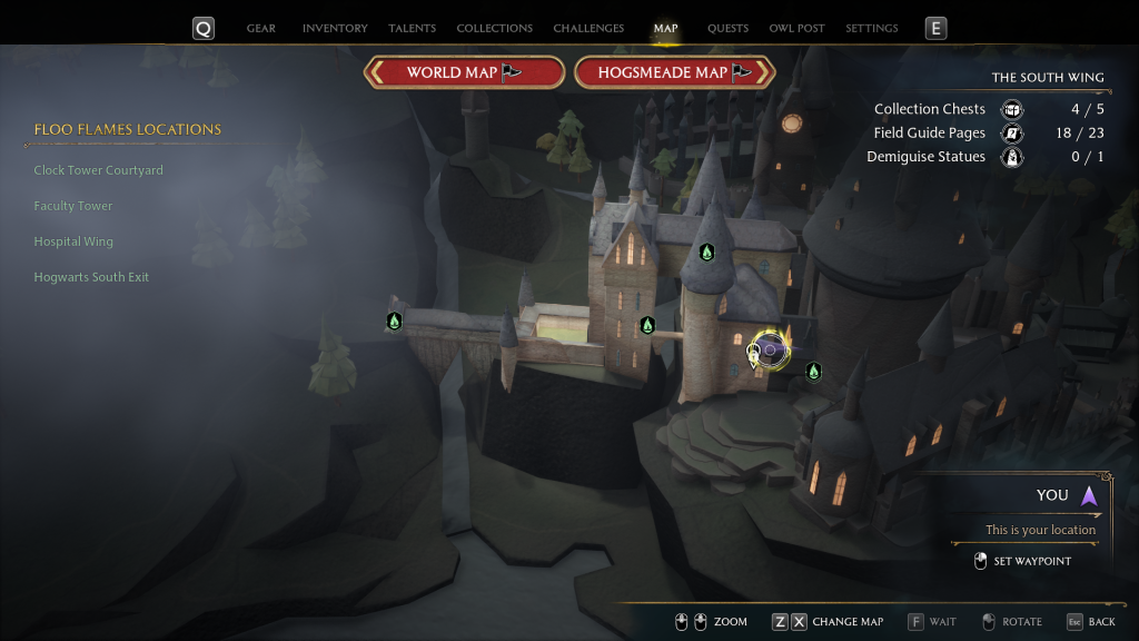 hogwarts castle the grand staircase collection chest iv map location