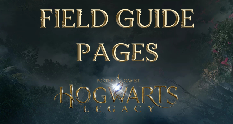 hogwarts legacy field guide pages