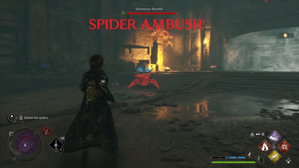 hogwarts legacy in the shadow of time 21 1 spider ambush