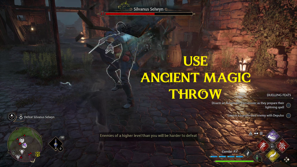 hogwarts legacy sacking selwyn 4 2 ancient magic throw