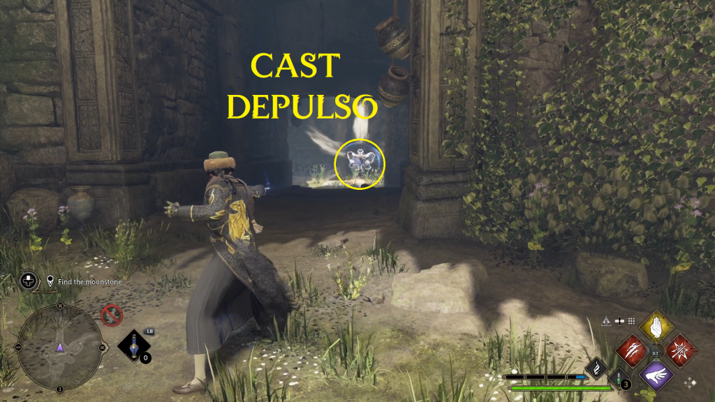 hogwarts legacy the centaur and the stone 4 5 depulso spinner