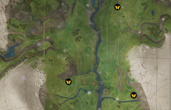 hogwarts valley butterfly locations