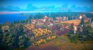 fabledom featured image early access impressions view of pumpkin town