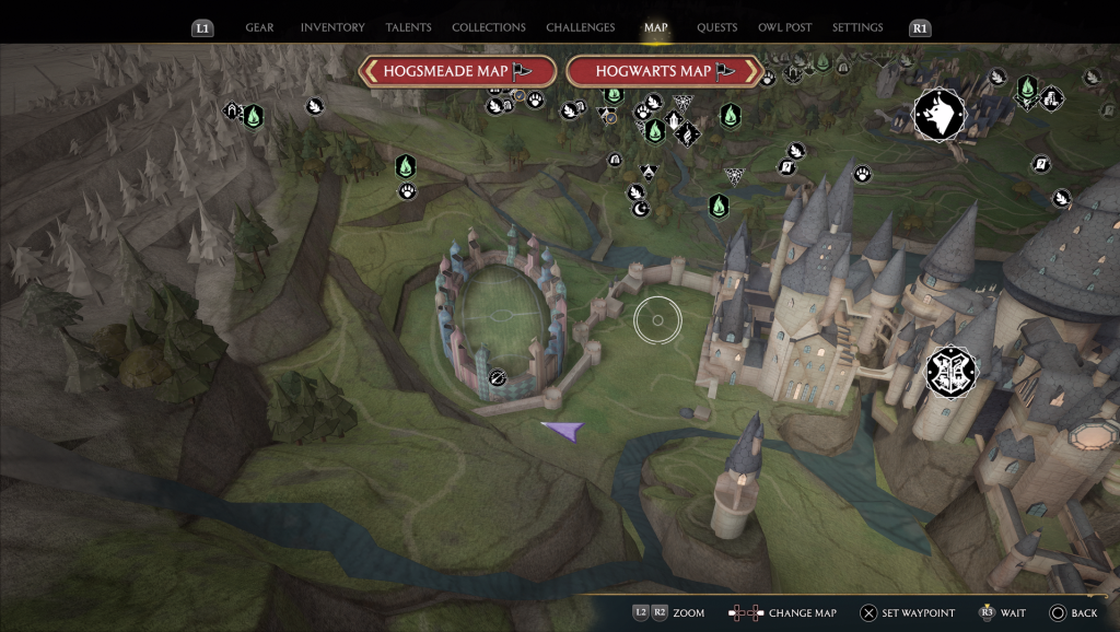 hogwarts legacy field guide quidditch pitch map