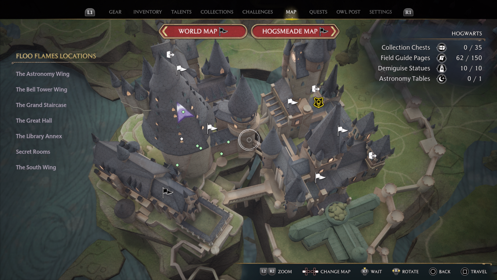 hogwarts legacy field guide troll armour map