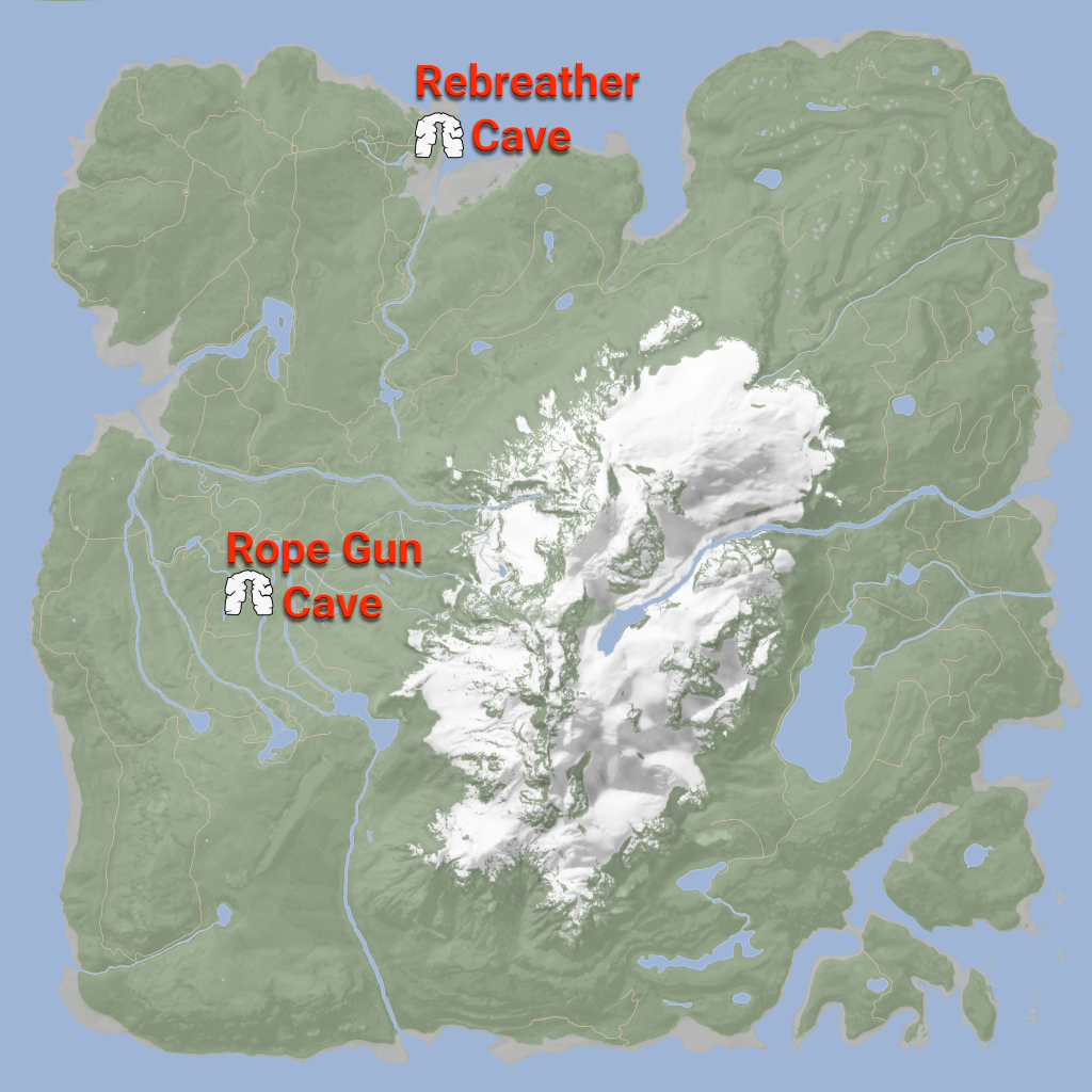 sons of the forest shovel prerequisites map for rebreather and rope gun