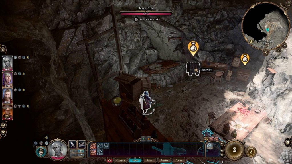 baldurs gate 3 whispering depths guide two chests in study