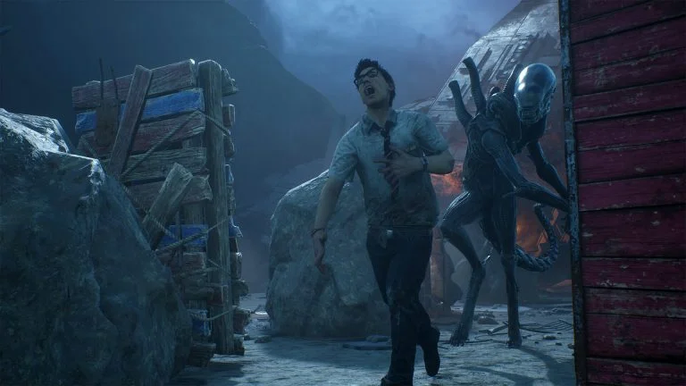 dead by daylight alien chapter attacking dwight