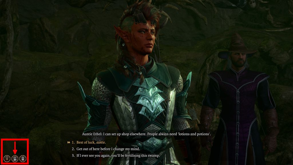 baldurs gate 3 screenshot hagbossfight interface