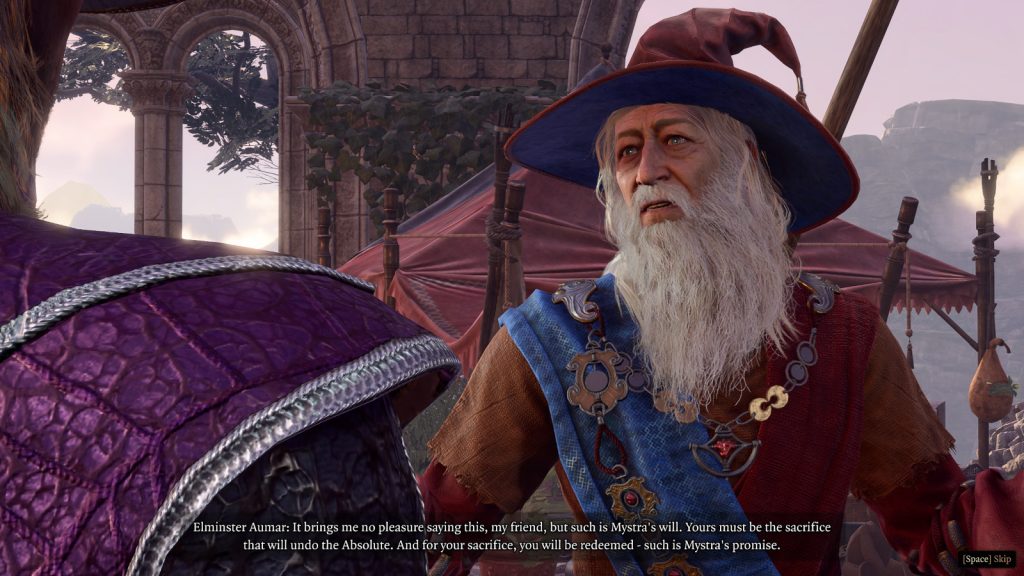 baldurs gate 3 screenshot thewizardofwaterdeep elminster