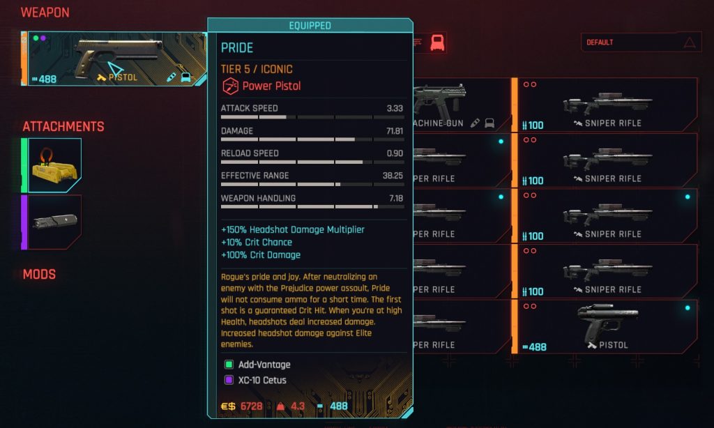 cyberpunk new 2.0 stealth build update pistol