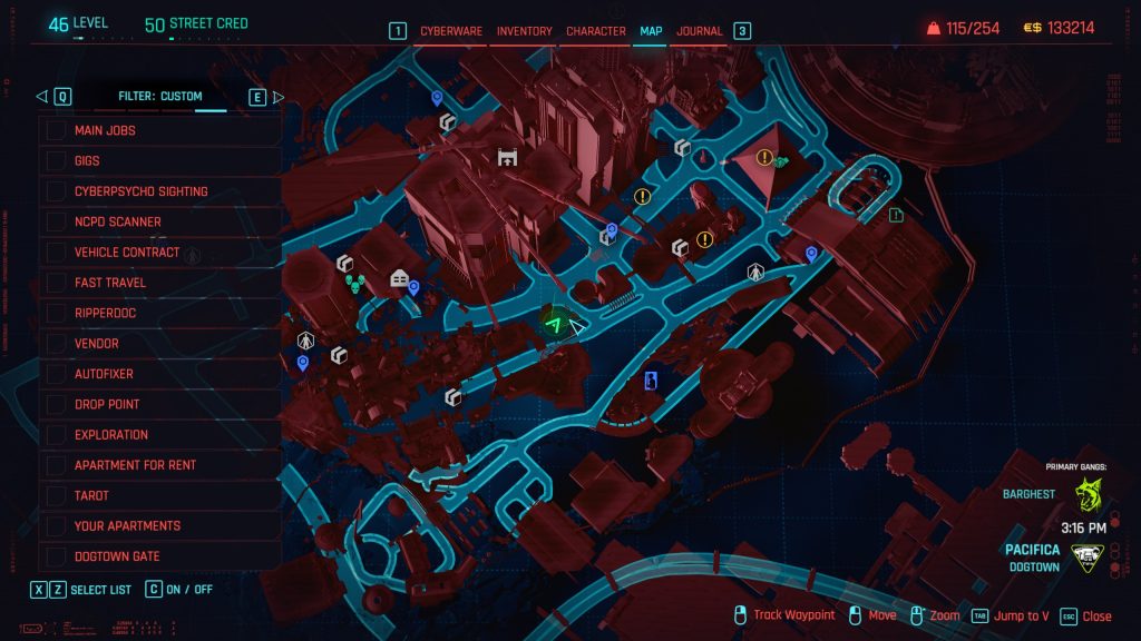 cyberpunk pl iconic weapons laika on map