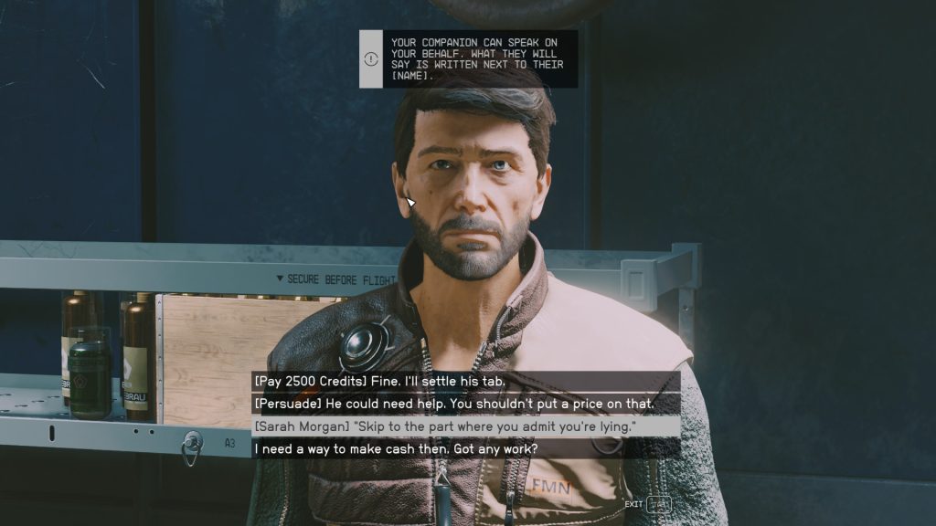 dialog options with jack starfield mission walkthrough