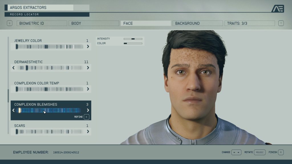 starfield character creation face complexion blemishes
