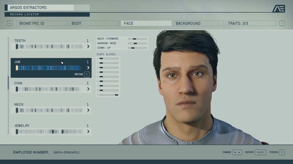 starfield character creation face jaw