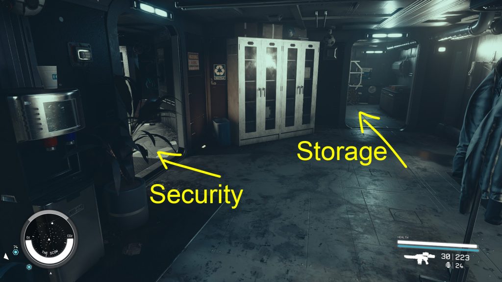 starfield no sudden moves scow security office storage location
