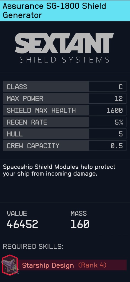 starfield parts guide level 60 shields