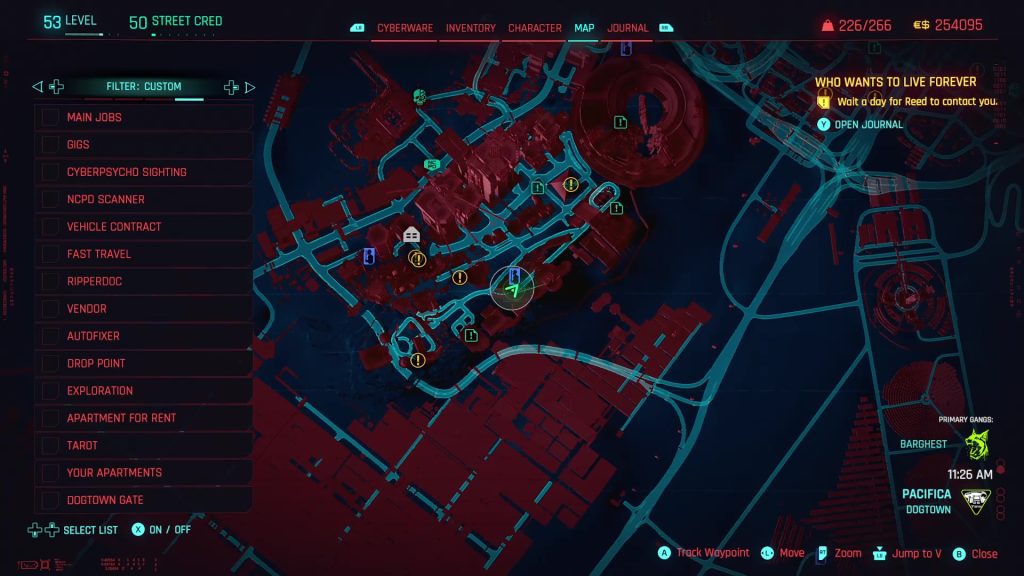 cyberpunk iconic weapons kappa xmod2 location map