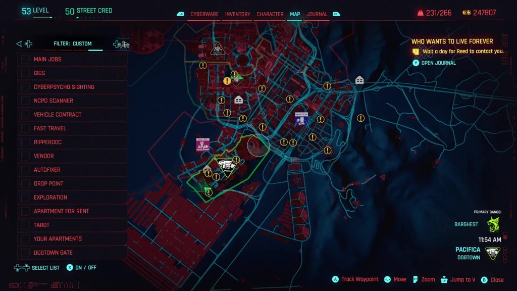 cyberpunk xmod2 weapons dogtown map