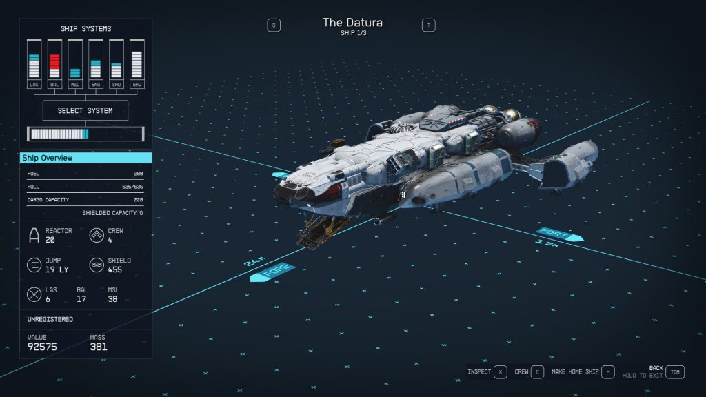 the datura ship top secrets starfield mission walkthrough