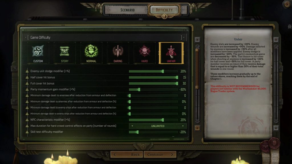 warhammer 40k rogue trader difficulty unfair