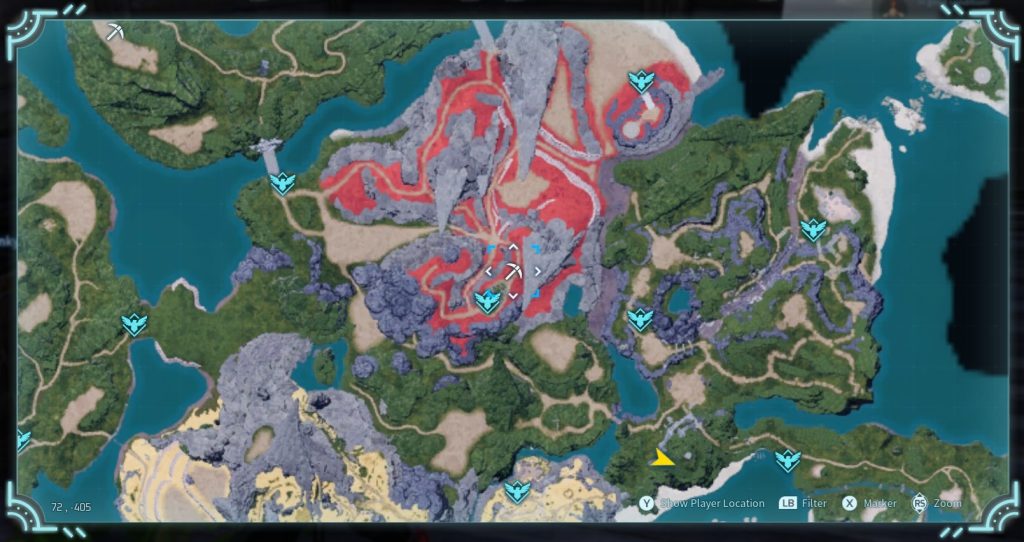 palworld desolate church ore cluster map