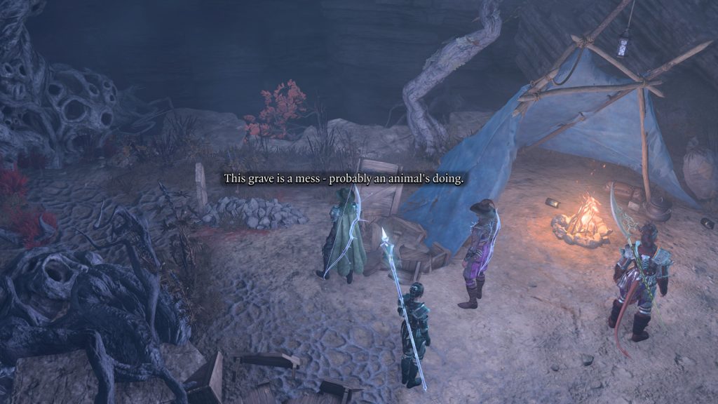 baldurs gate 3 screenshot shadowcursedlands abandonedcamp