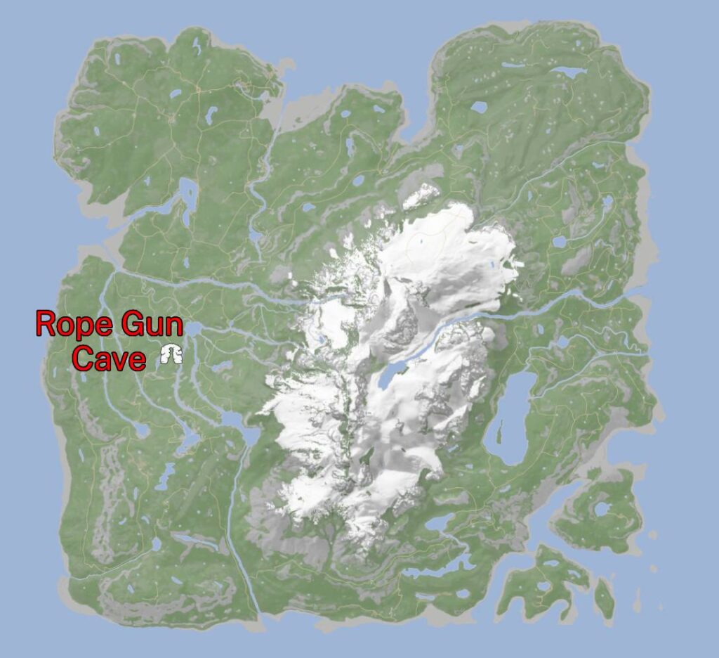 sons of the forest artifact pieces article rope gun cave map