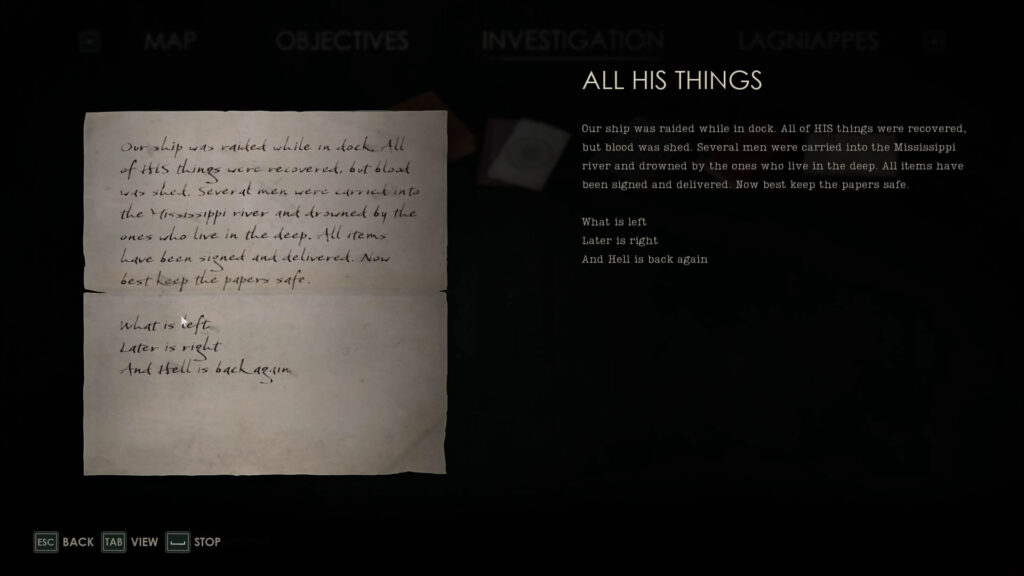 all his things clue image chapter 3 alone in the dark walkthrough