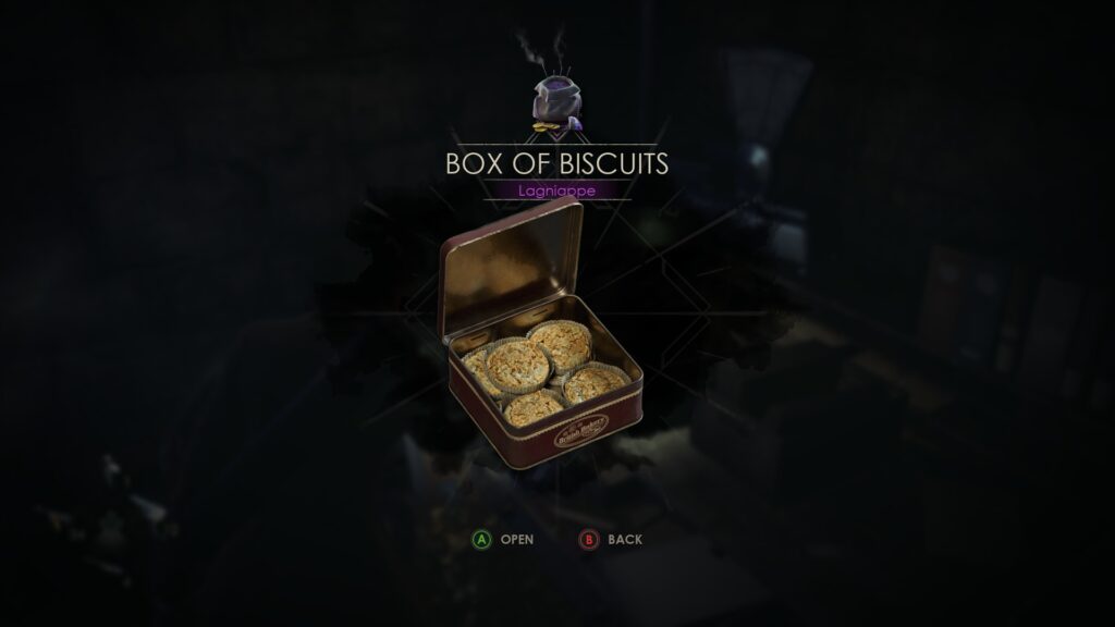 alone in the dark box of biscuits