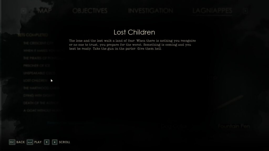 alone in the dark lost children bonus text