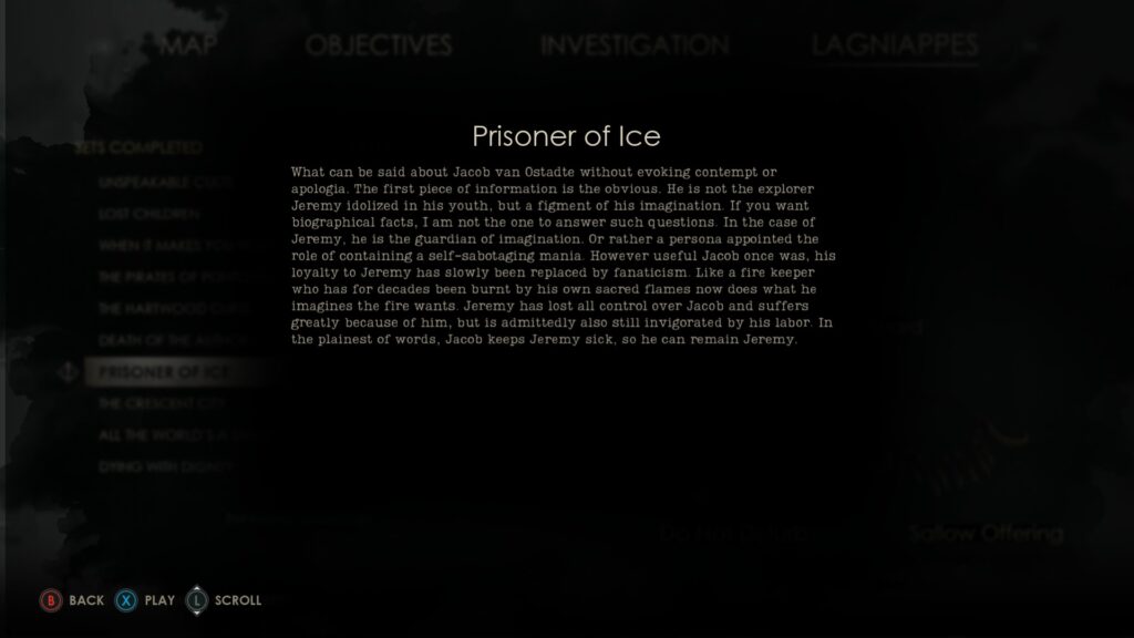 alone in the dark prisoner of ice bonus text