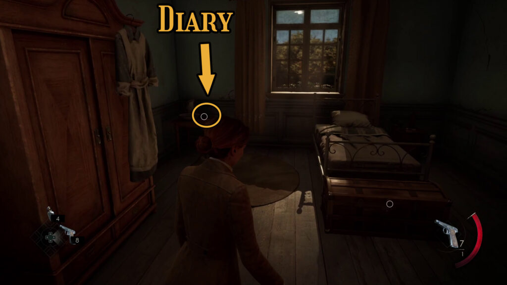 location of lotties diary chapter 1 alone in the dark walkthrough