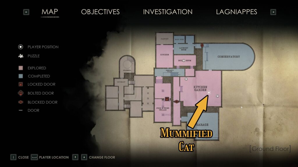 alone in the dark lagniappe mummified cat map v1
