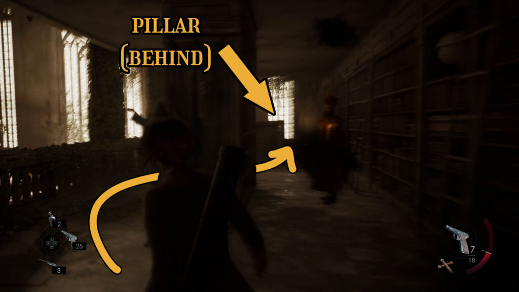 routing around dark man and pillar behind bookshelf chapter 3 alone in the dark walkthrough
