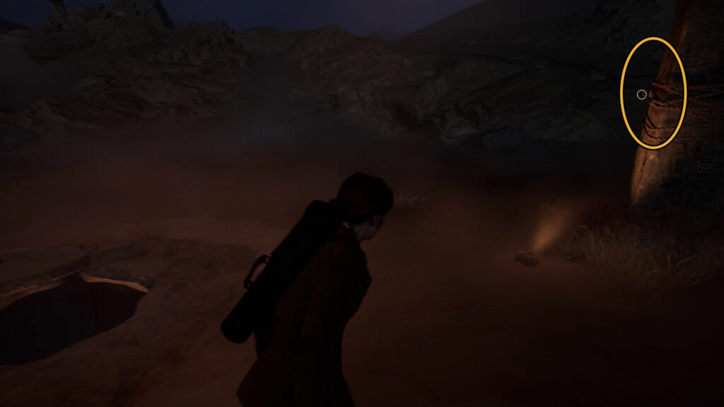 where to place rope in the desert chapter 3 alone in the dark walkthrough