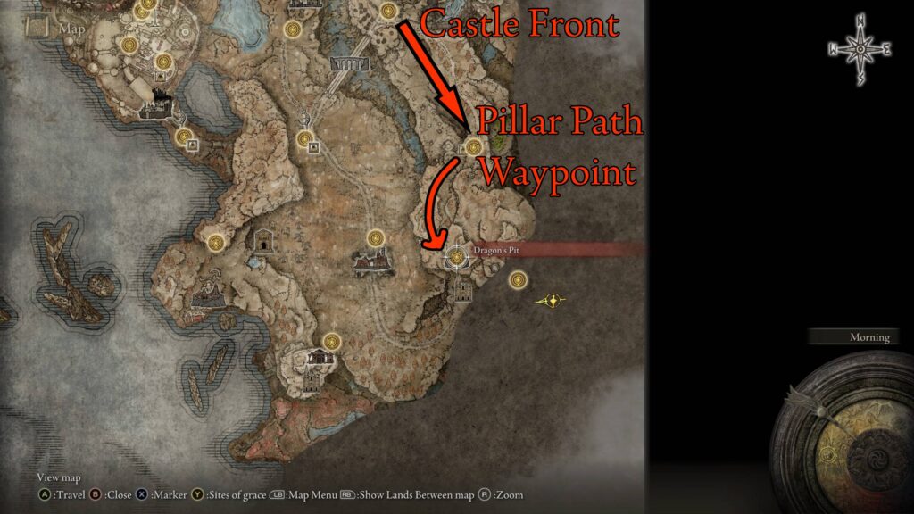 elden ring dragons pit walkthrough map location v1