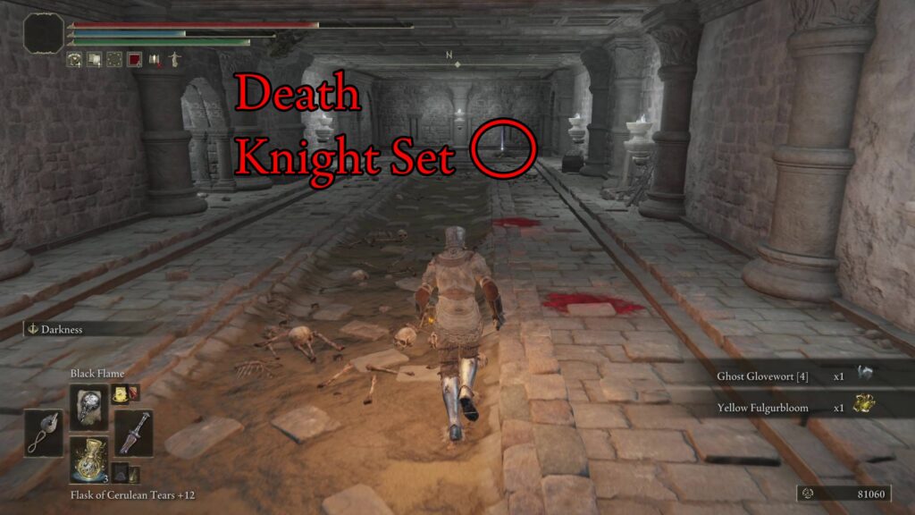 elden ring darklight catacombs death knight set location