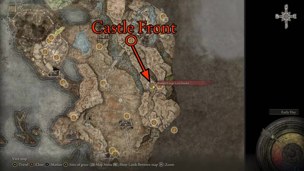 elden ring lava forge intake dungeon map location